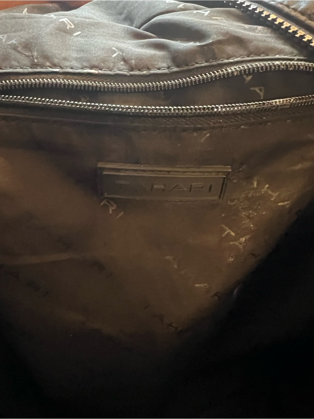 Tahari Black Quilted Tote Bag with Double Straps - Picture 7 of 8